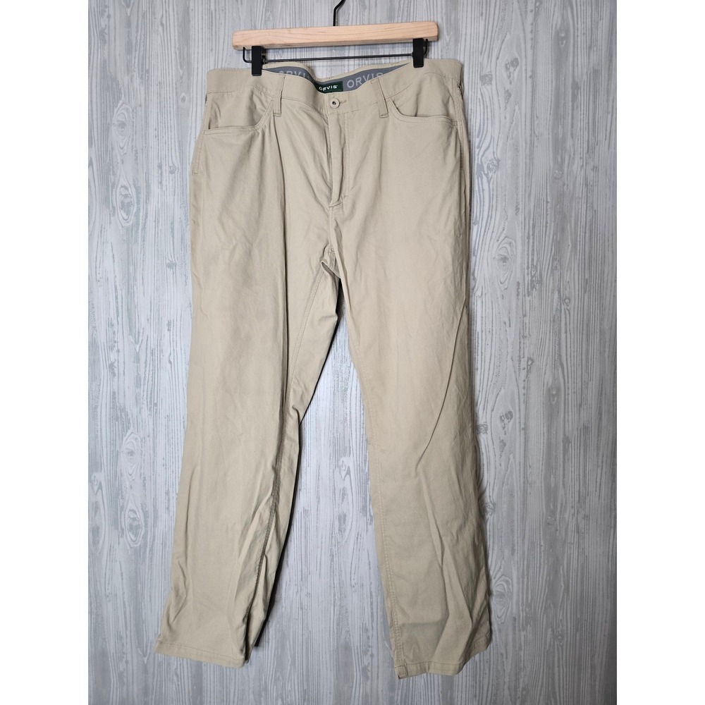 Orvis Jackson Quick Dry Pants Mens 38x32 Desert Khaki Stretch Outdoor